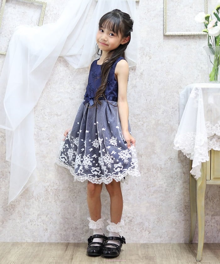 Ribbon & Flower Lace Dress