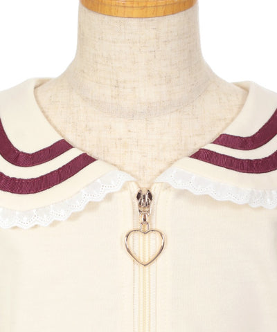 Logo Embroidery Sailor Collar Blouson