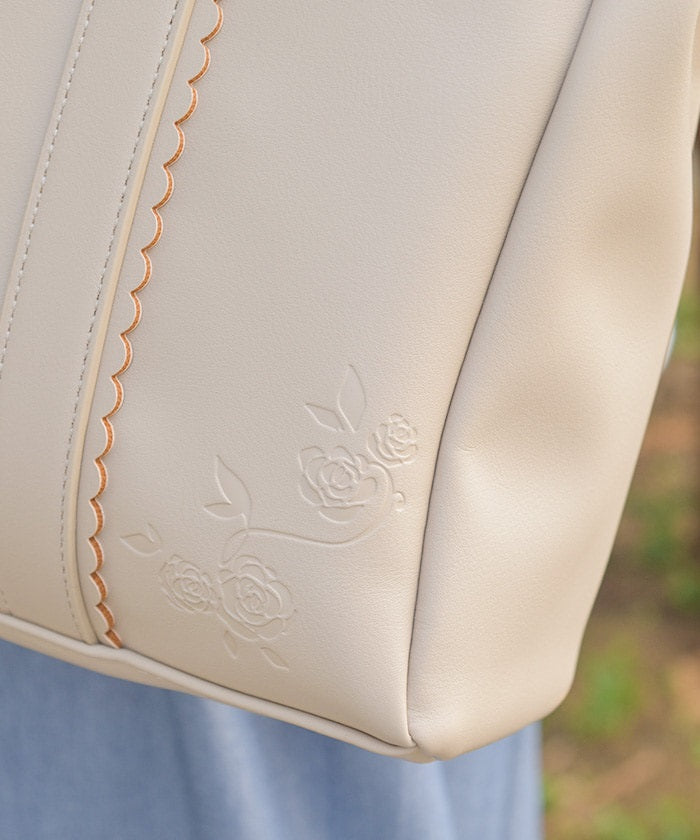 ローズリボンさま専用 Rose Emboss Ribbon A4 Tote – axes femme from JAPAN