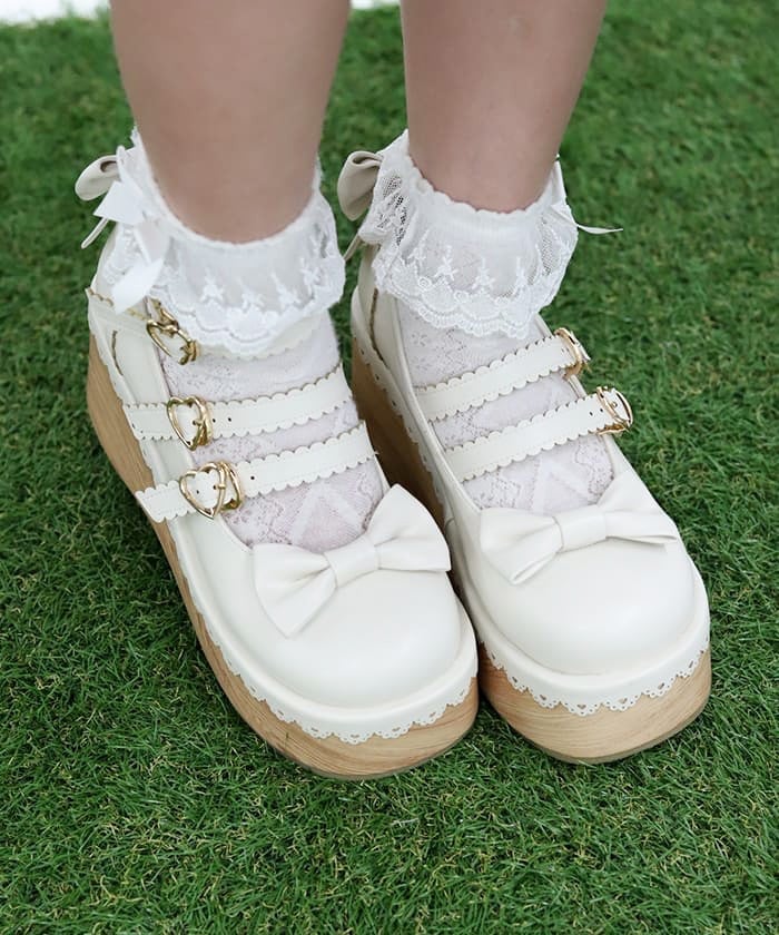 Wooden Sole Design Pumps