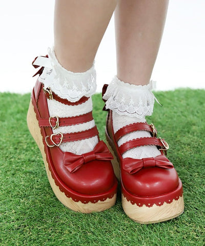 Wooden Sole Design Pumps