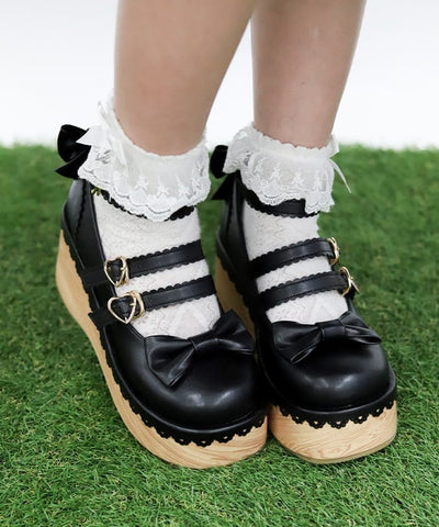 Wooden Sole Design Pumps