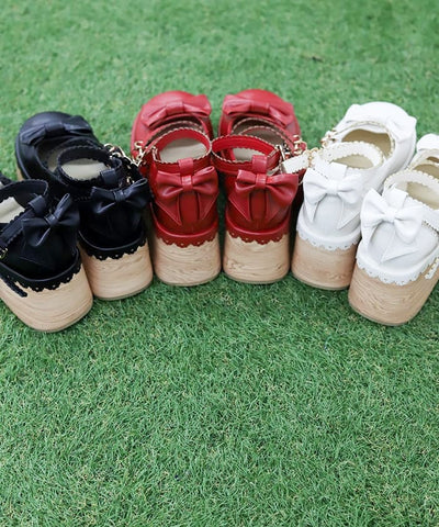 Wooden Sole Design Pumps