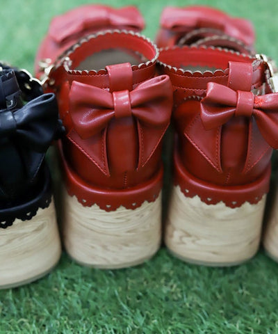 Wooden Sole Design Pumps