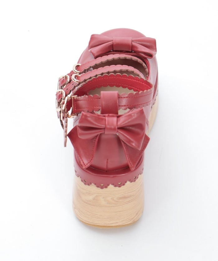 Wooden Sole Design Pumps