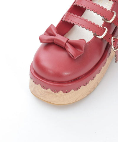 Wooden Sole Design Pumps