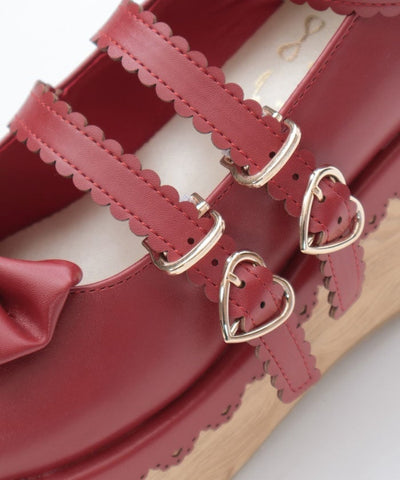 Wooden Sole Design Pumps