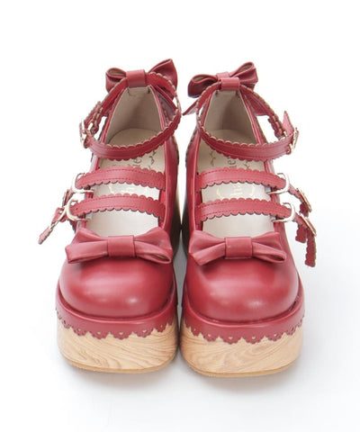 Wooden Sole Design Pumps