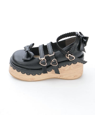 Wooden Sole Design Pumps