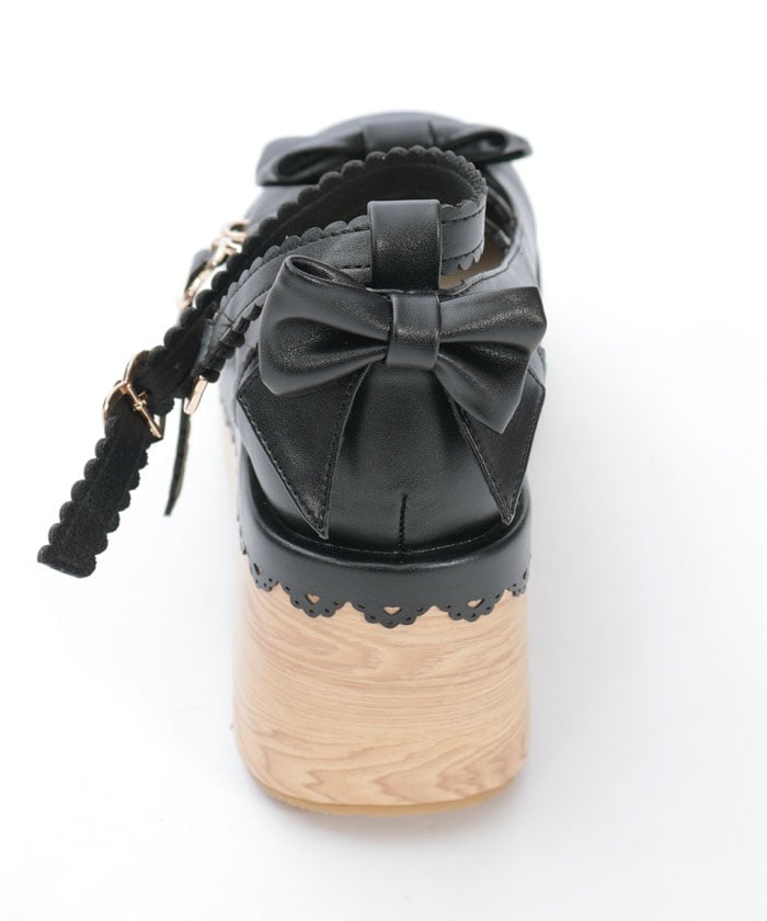 Wooden Sole Design Pumps