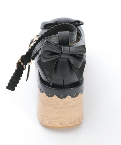 Wooden Sole Design Pumps