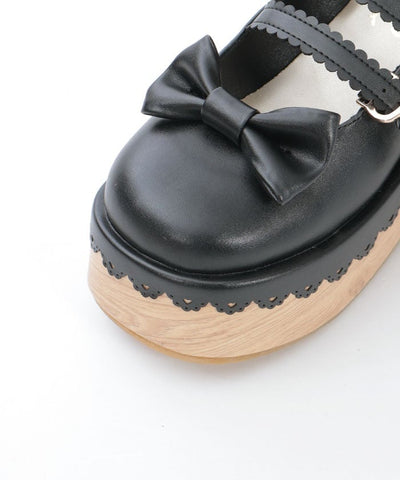Wooden Sole Design Pumps