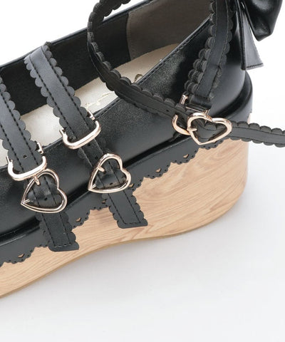 Wooden Sole Design Pumps