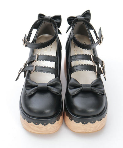 Wooden Sole Design Pumps