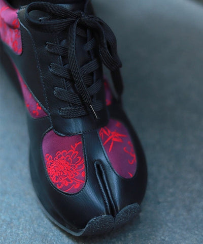 Higanbana Embroidery Tabi Sneakers