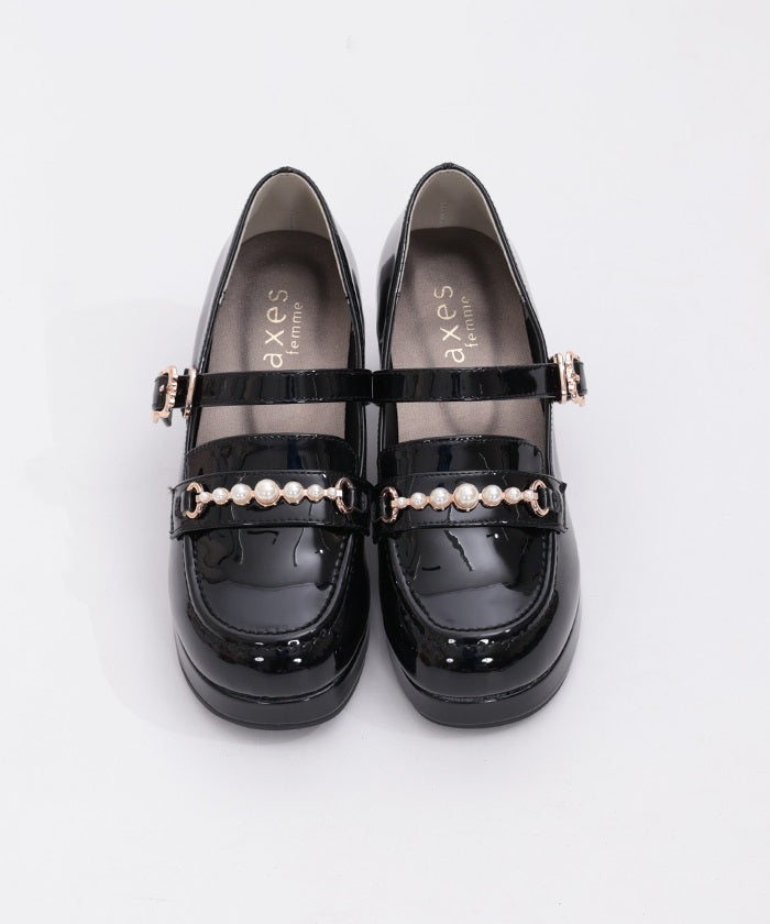 Loafers with Pearl Metal Bits