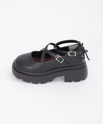 Platform Cross Strap Shoes