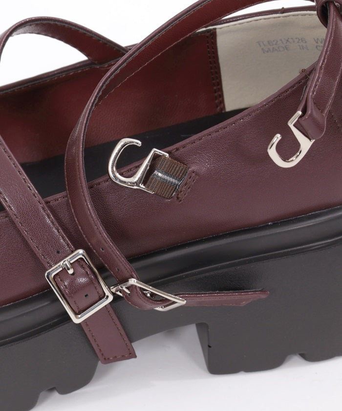 Platform Cross Strap Shoes