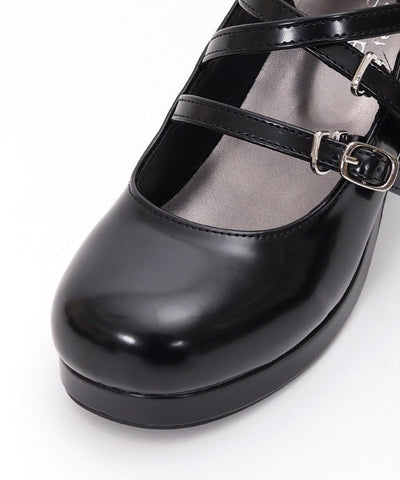 Triple Strap Bulb Toe Pumps (Time-limited Price)