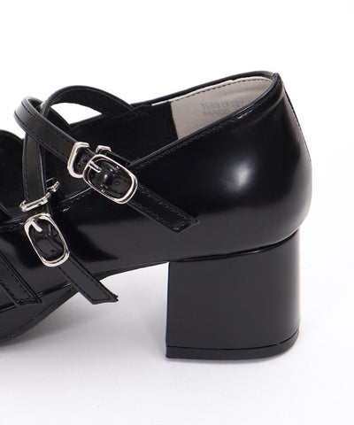 Triple Strap Bulb Toe Pumps (Time-limited Price)