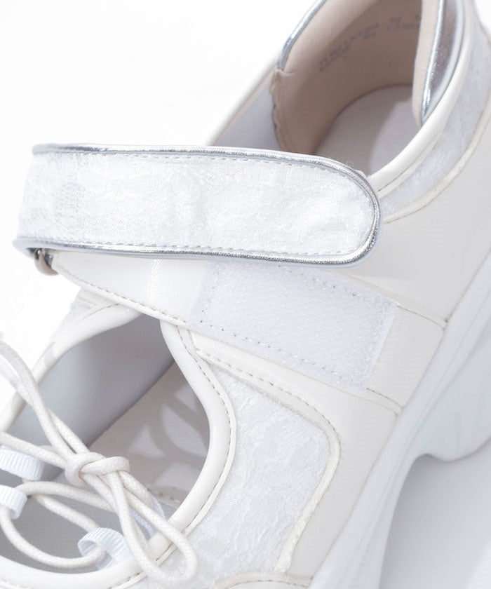 Lace Design Open Sneakers