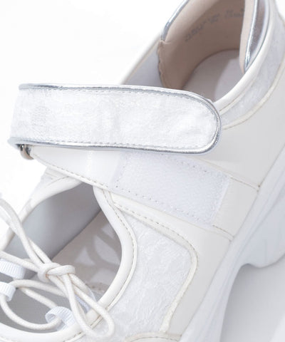 Lace Design Open Sneakers