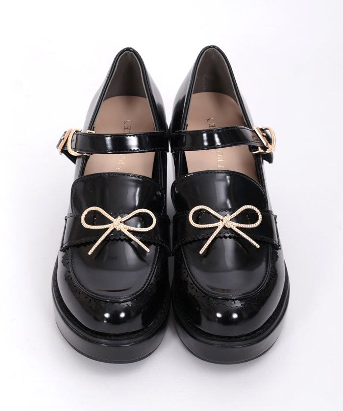 Ribbon Metal Fittings Loafers