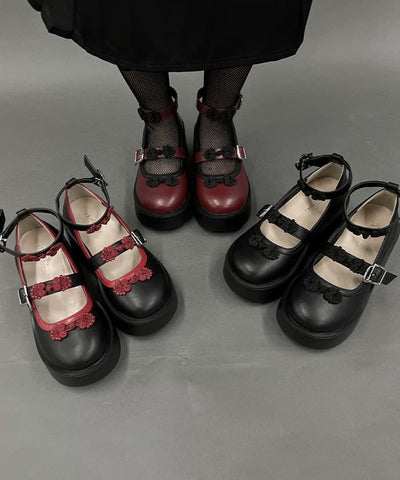 Chinese Button Platform Shoes