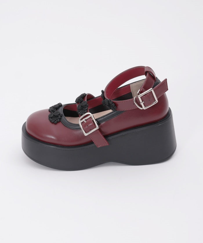 Chinese Button Platform Shoes