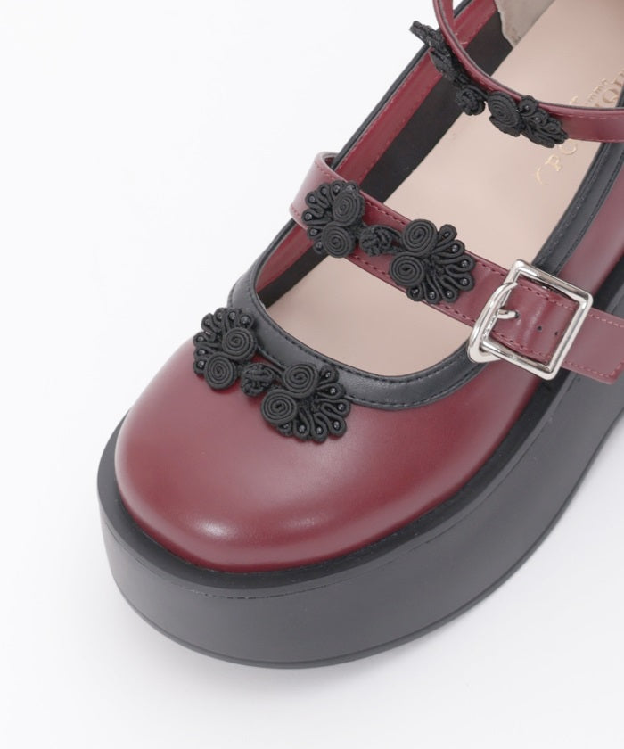 Chinese Button Platform Shoes