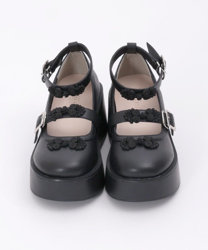 Chinese Button Platform Shoes