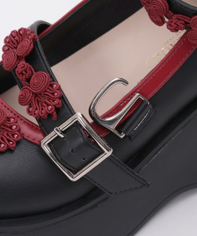 Chinese Button Platform Shoes