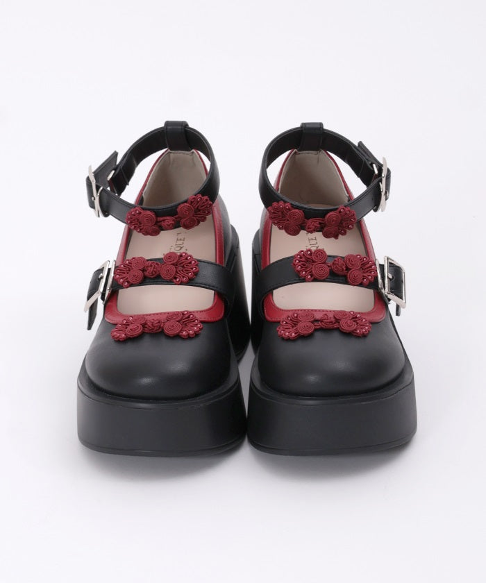 Chinese Button Platform Shoes