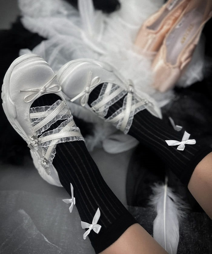 Satin Ballet Sneakers – axes femme from JAPAN