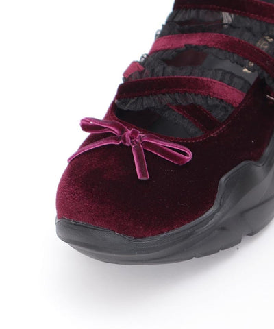 Velour Ballet Sneakers