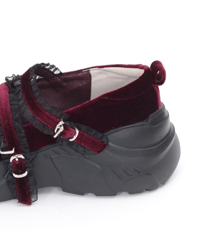 Velour Ballet Sneakers