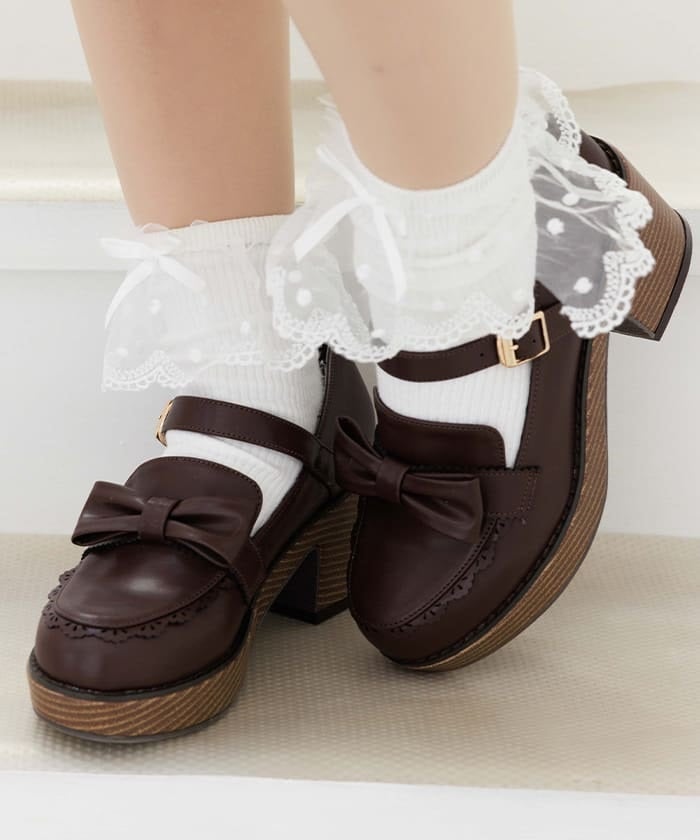 Girly Ribbon Loafers – axes femme from JAPAN