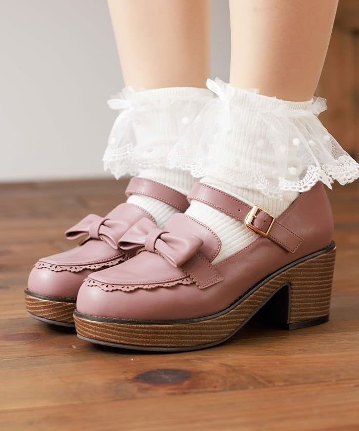 Girly Ribbon Loafers – axes femme from JAPAN
