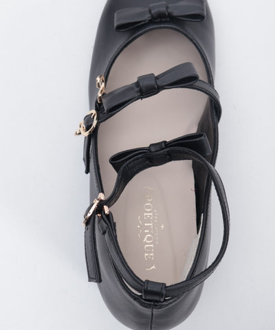 Square Toe Row Ribbons Pumps