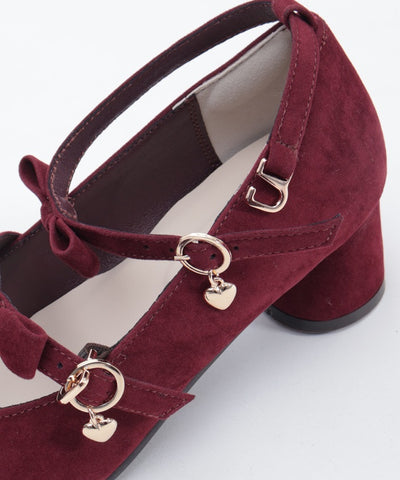 Square Toe Row Ribbons Pumps