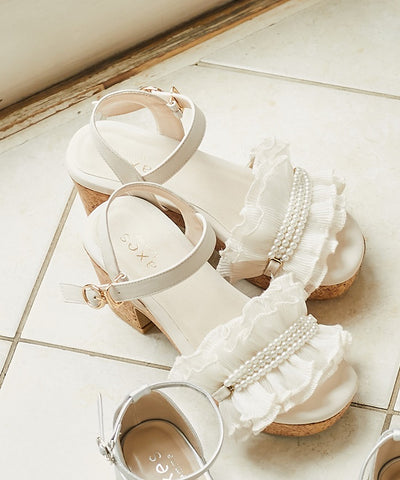 Pleated Frill Sandals