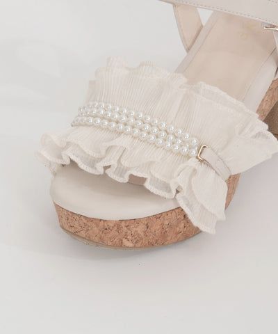 Pleated Frill Sandals