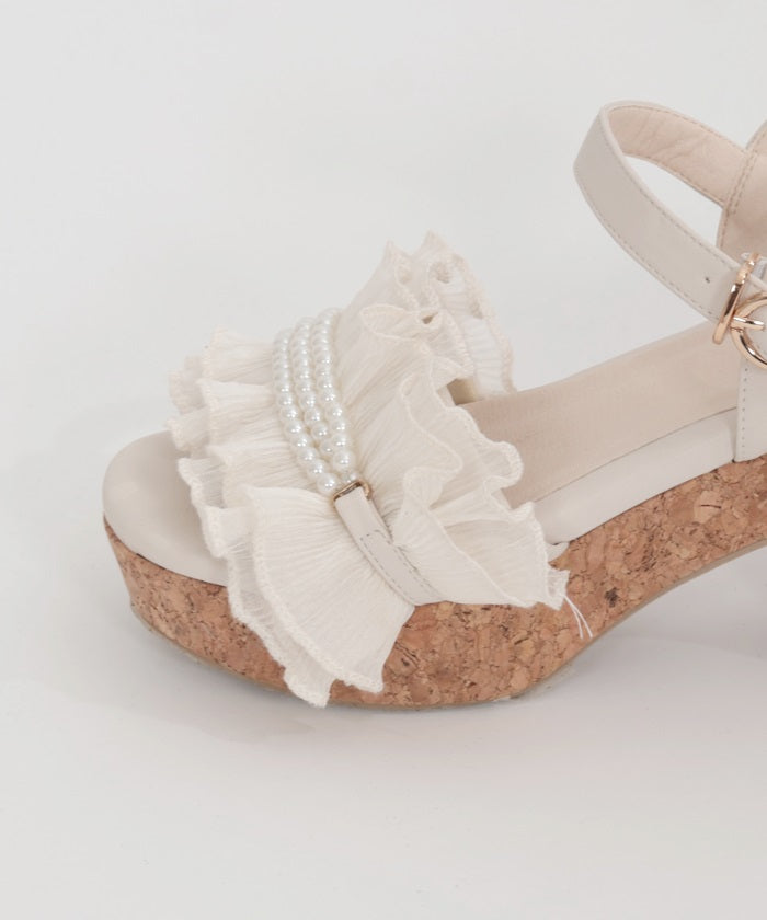 Pleated Frill Sandals