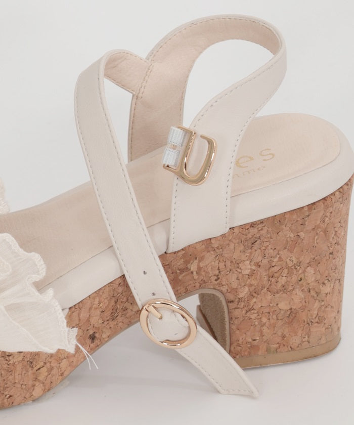 Pleated Frill Sandals – axes femme from JAPAN