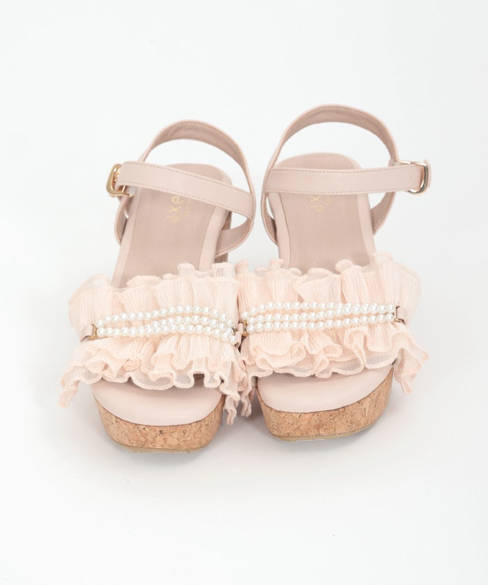 Pleated Frill Sandals