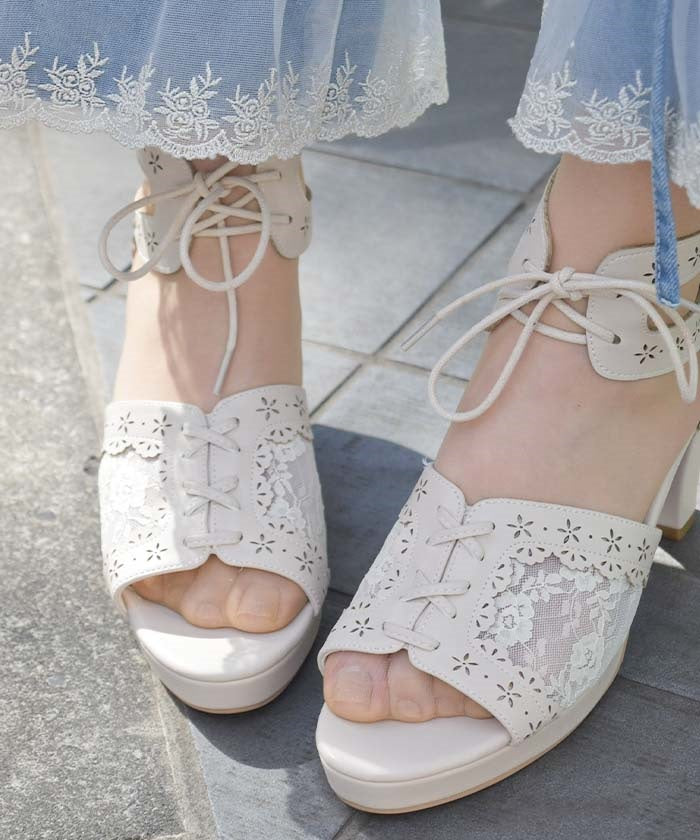 Cutwork Lace Sandals