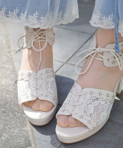 Cutwork Lace Sandals