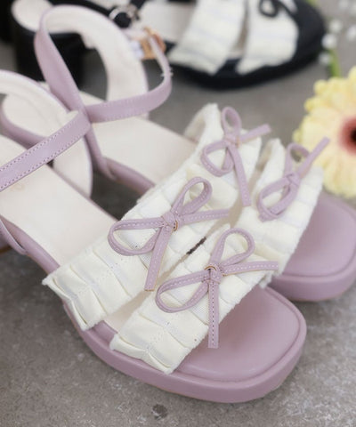 Fringe Color Scheme Ribbon Sandals