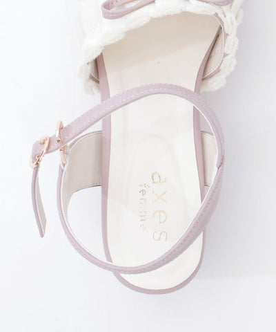 Fringe Color Scheme Ribbon Sandals