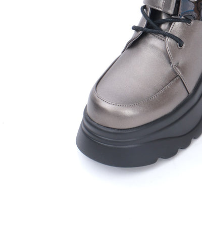 Snap Buckle Belt Long Boots